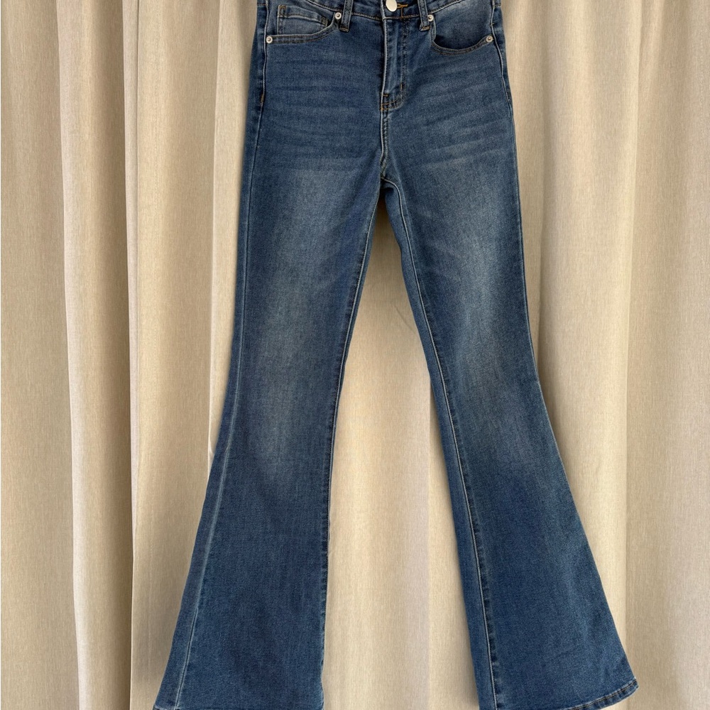 Abound Blue Boot Cut Jeans High-Rise Fitted